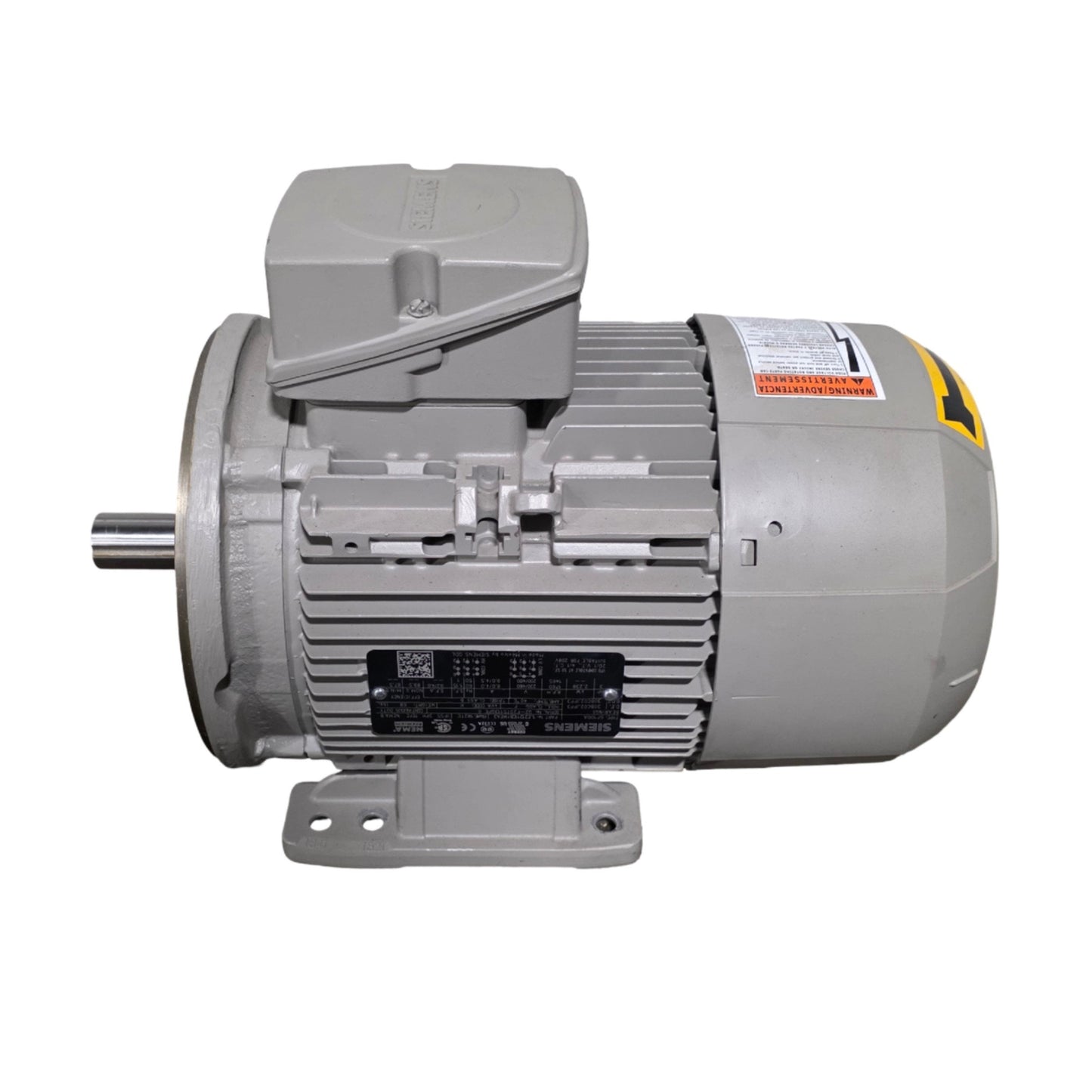 Used Siemens 1LE21211CB114EA3 3-Phase AC Motor 3-HP, 1760RPM, 182TC, 230/460VAC