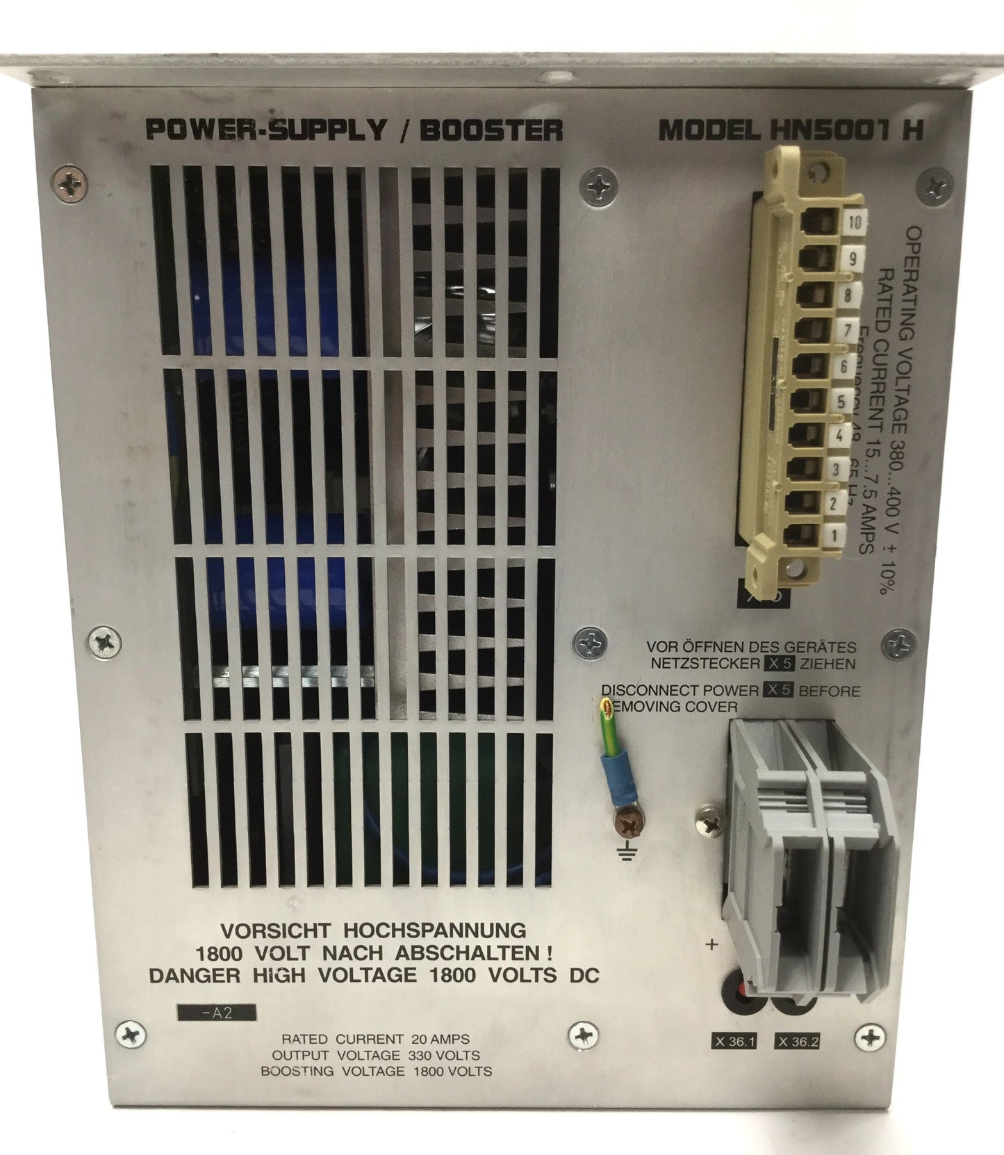 Used Rofin Hilberling HN5001H Laser Power Supply Booster 360-400VAC, 1.8kV 6kW Out