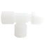 Used Parker FTC-12RF Parflare Tee Connector, 3/4in Rediflare, 125psig Max, PVDF Nut