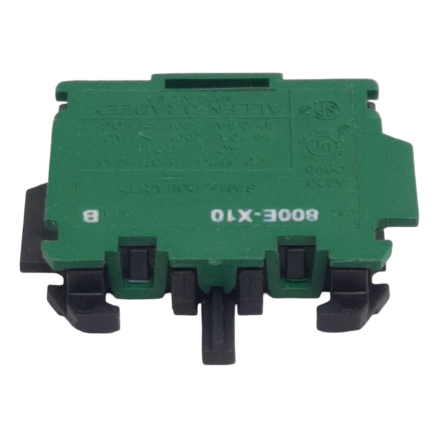 Used Allen Bradley 800E-X10 Pushbutton Contact Block, 1N.O., 600VAC/DC 10/2.5A, 22mm