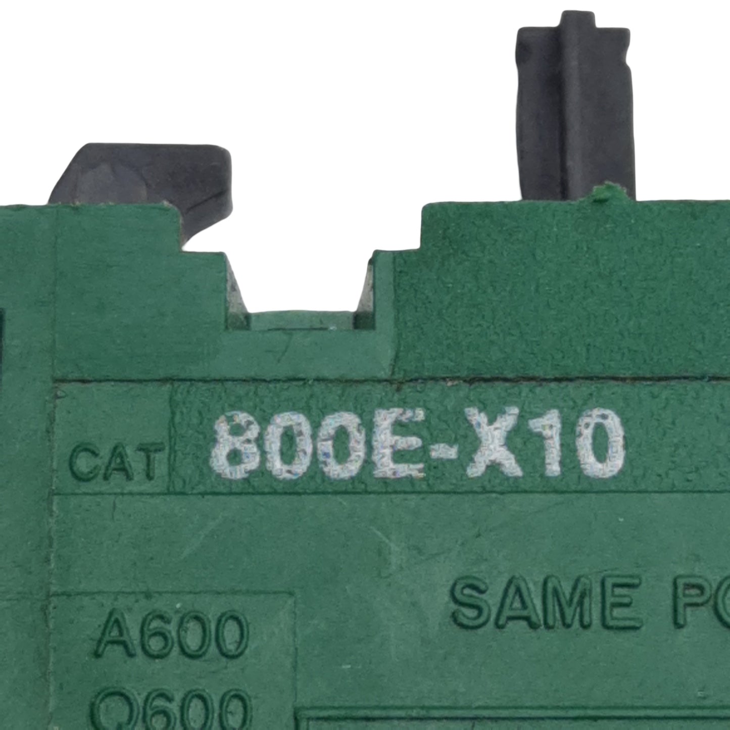 Used Allen Bradley 800E-X10 Pushbutton Contact Block, 1N.O., 600VAC/DC 10/2.5A, 22mm