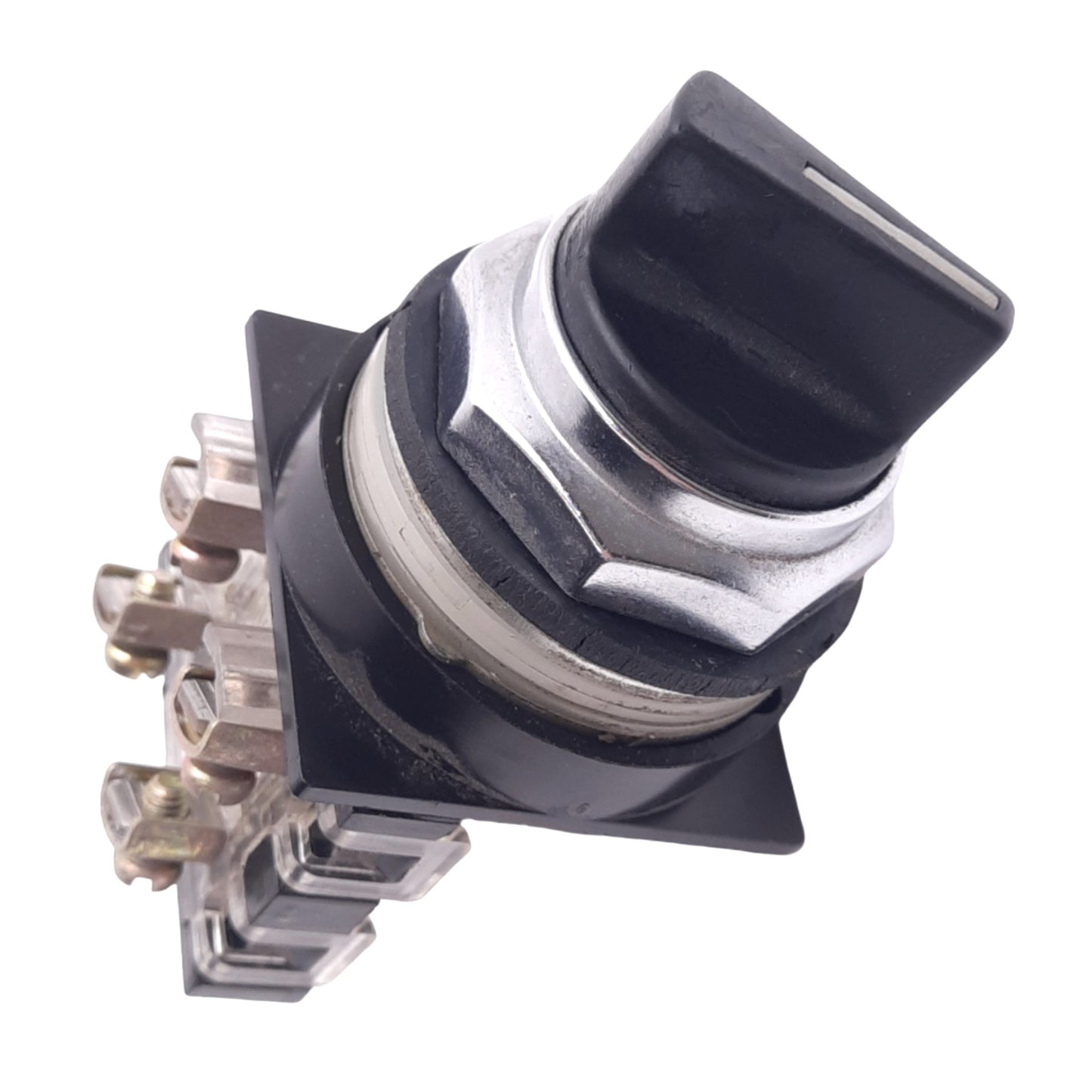 Used General Electric CR104PSG34B91 Selector Switch, 3-Position Maintained, 1NO 1NC