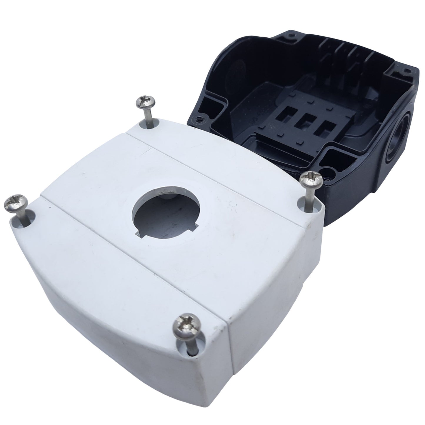 Used Allen Bradley 800F-1PP Pushbutton Enclosure ONLY, 1 Hole, I.D. 58mm x 59mm ø22mm