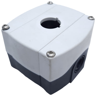 Used Allen Bradley 800F-1PP Pushbutton Enclosure ONLY, 1 Hole, I.D. 58mm x 59mm ø22mm