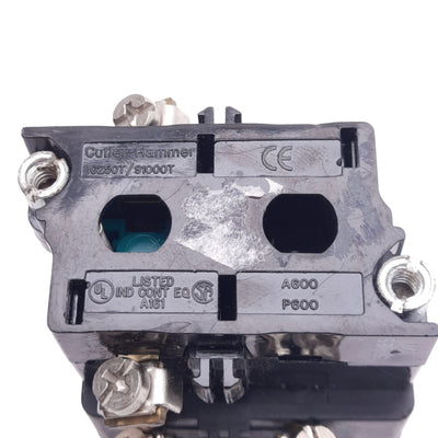 Used Eaton 10250T411C26-53 White Illuminated Pushbutton, 30mm, 1NO, 600VAC/250VDC Max