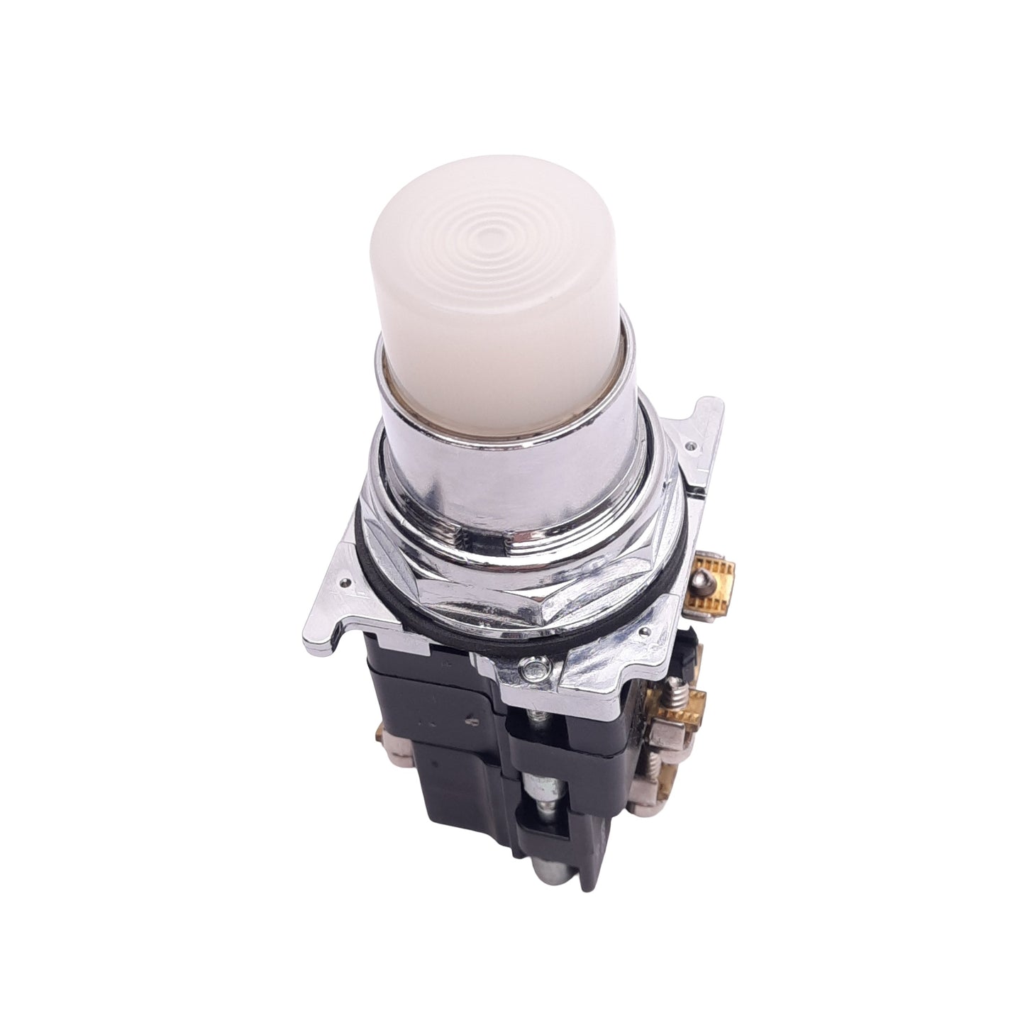 New – Open box Eaton 10250T476C26-1 White Illuminated Pushbutton, 30mm, 1NO 1NC, 24V Lamp