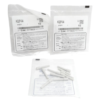 New Lot of 30 SMC KQ2P-04 Pneumatic Fitting Plug, ø4mm Push to Connect, 1.0MPa Max