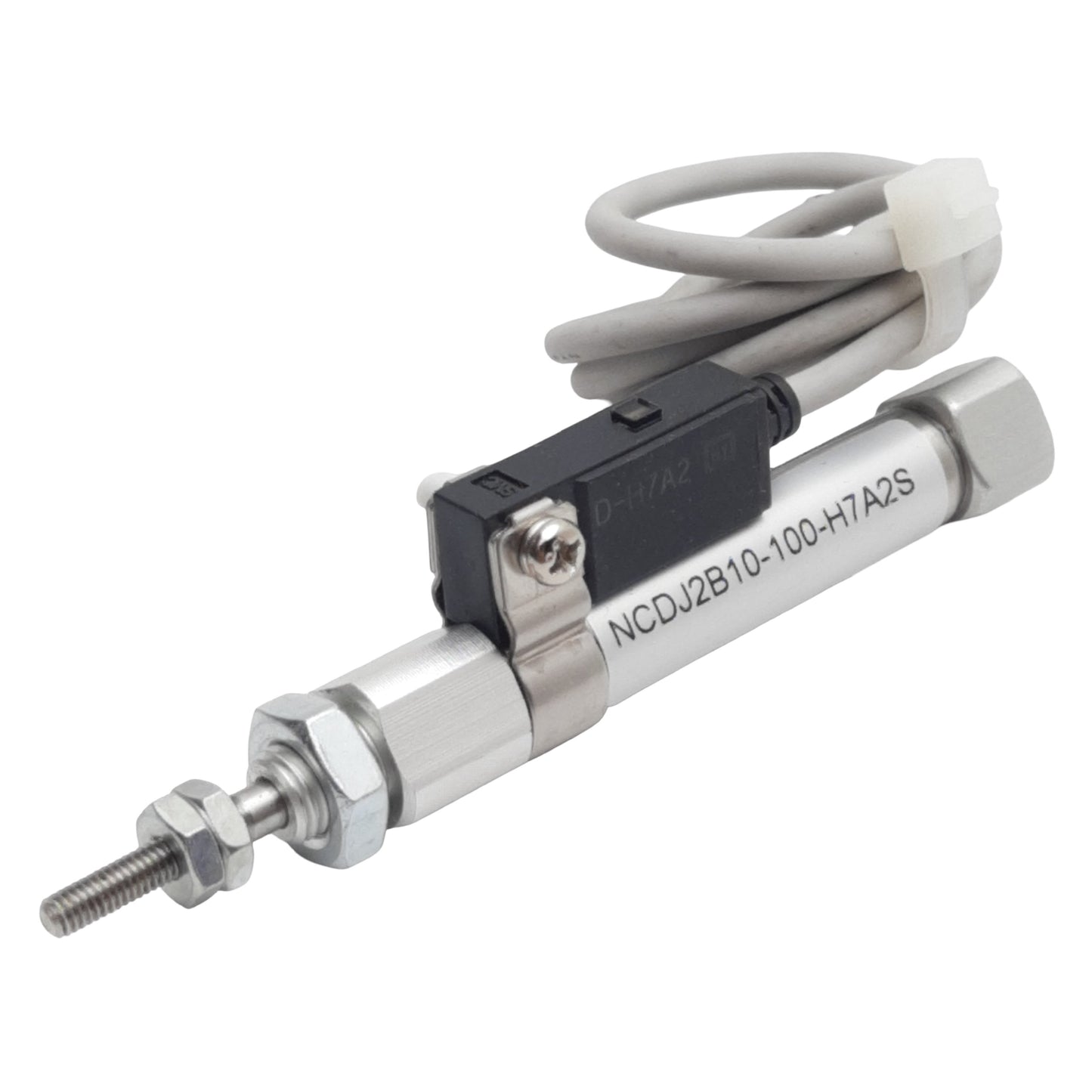 New SMC NCDJ2B10-100-H7A2S Pneumatic Cylinder, ø3/8" Bore, 1" Stroke, w/ Auto Switch