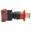Used IDEC HW1B-X4F02-R Red Maintained Pushlock Key Reset Button ø22mm, 2NC, 600V, 10A