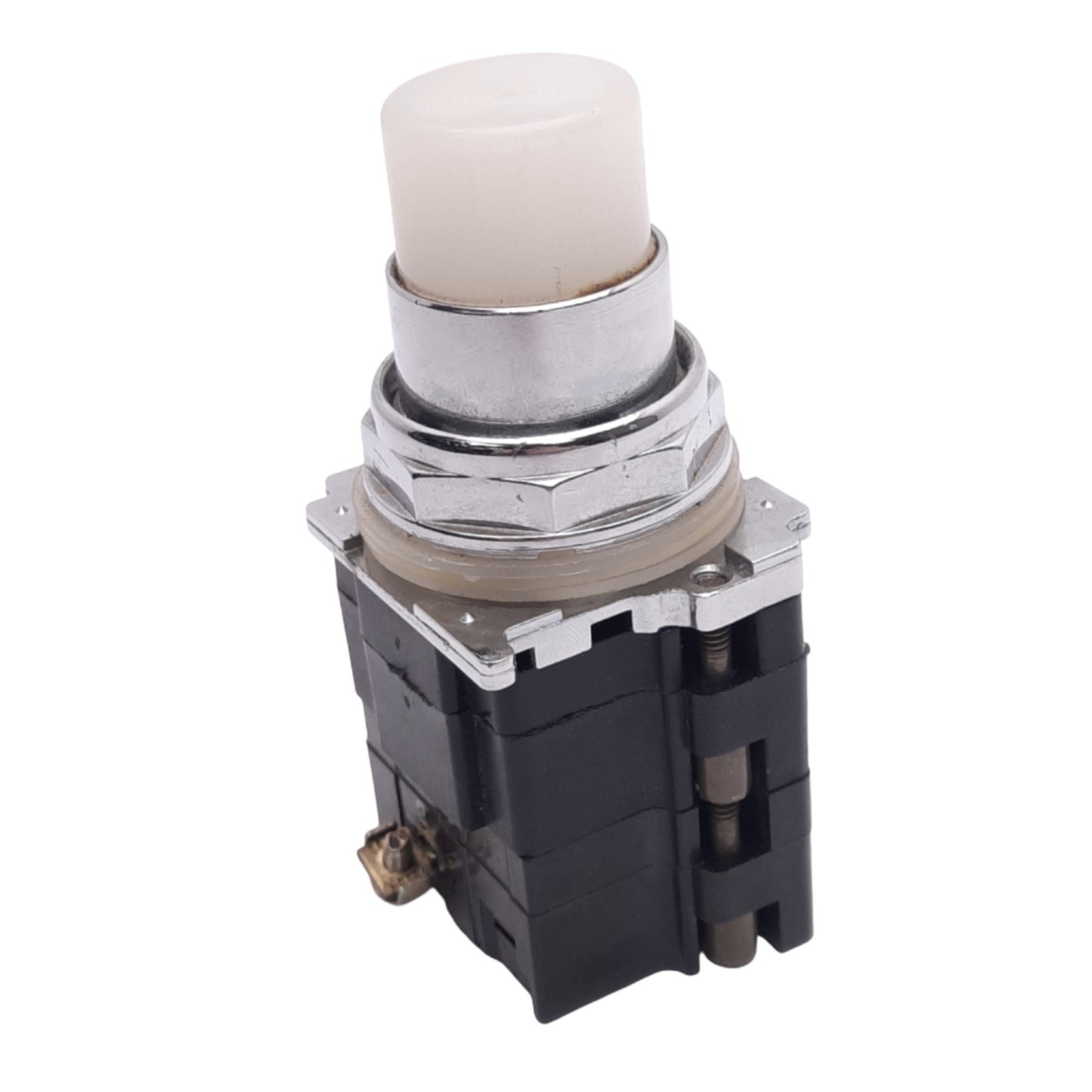 Used Eaton 10250T476C26-51 White Illuminated Pushbutton, 30mm, 1NC, 600VAC/250VDC Max