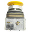 Used Allen Bradley 800T-D9D2 Yellow Mushroom Head Push Button ø30mm, 1NC, 600V, 10A