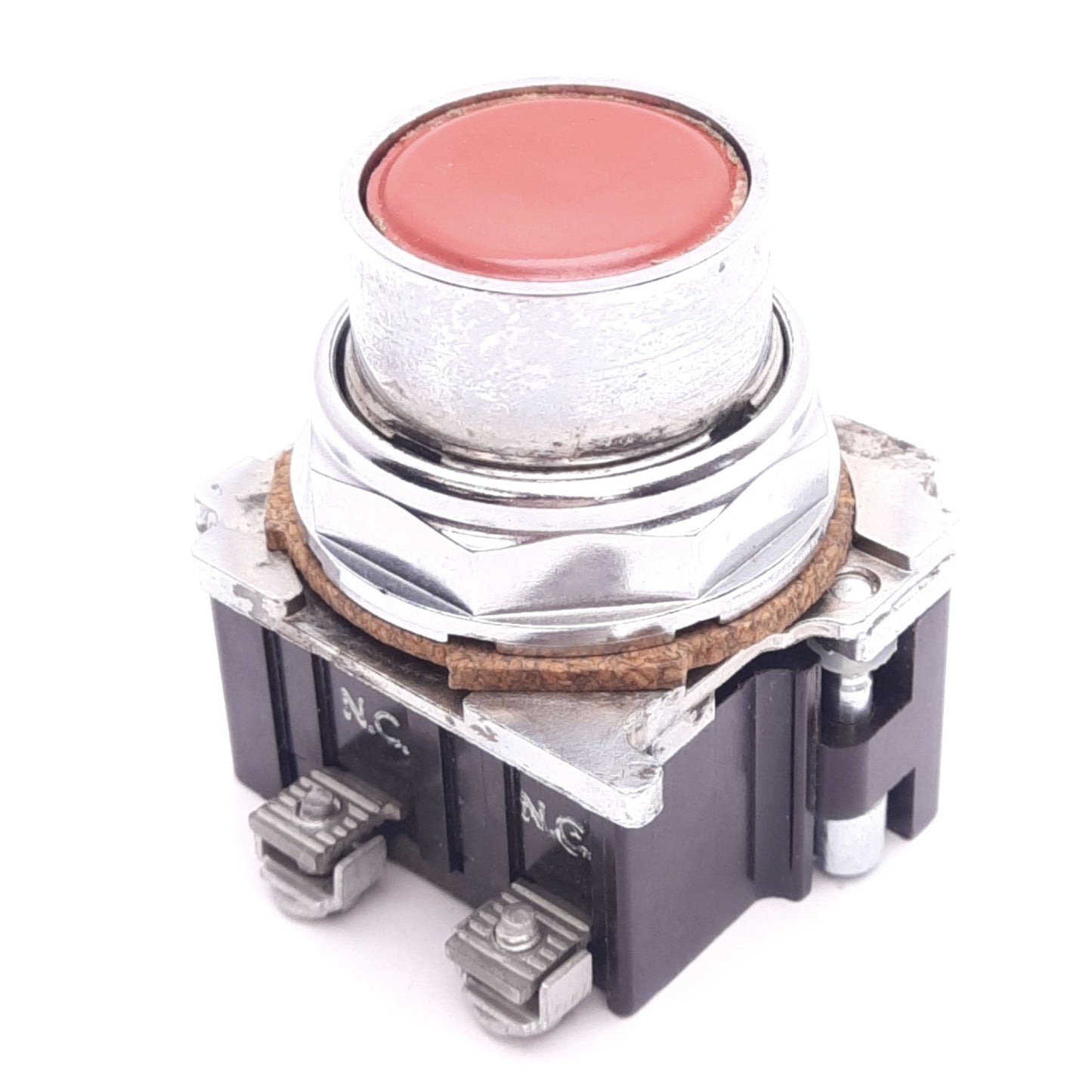 Used Eaton 10250T102-3 Red Flush Pushbutton Switch, ø30.5mm, 2NC, 600VAC/250VDC Max