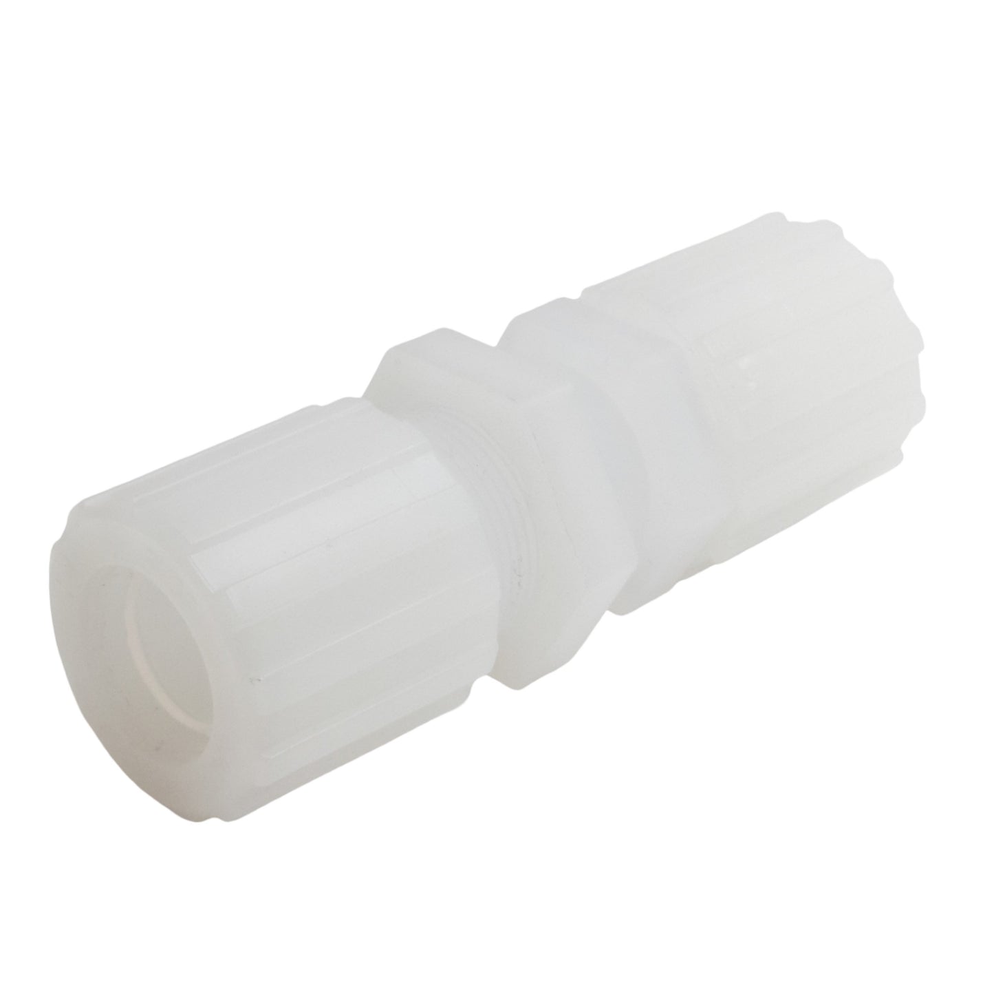 Used Parker FSC-12-PX Parflare PFA Tube Fitting, 3/4in Tube, Panel Mount, *PVDF Nut*