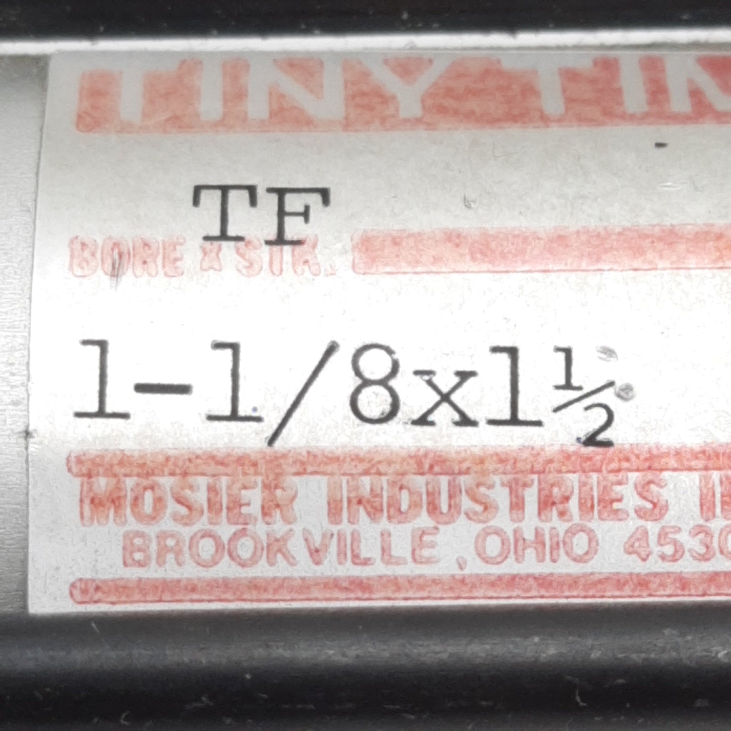 Used Norgren TF-1-1/8X1-1/2 Tiny Tim Pneumatic Cylinder ø1-1/8in Bore, 1-1/2in Stroke