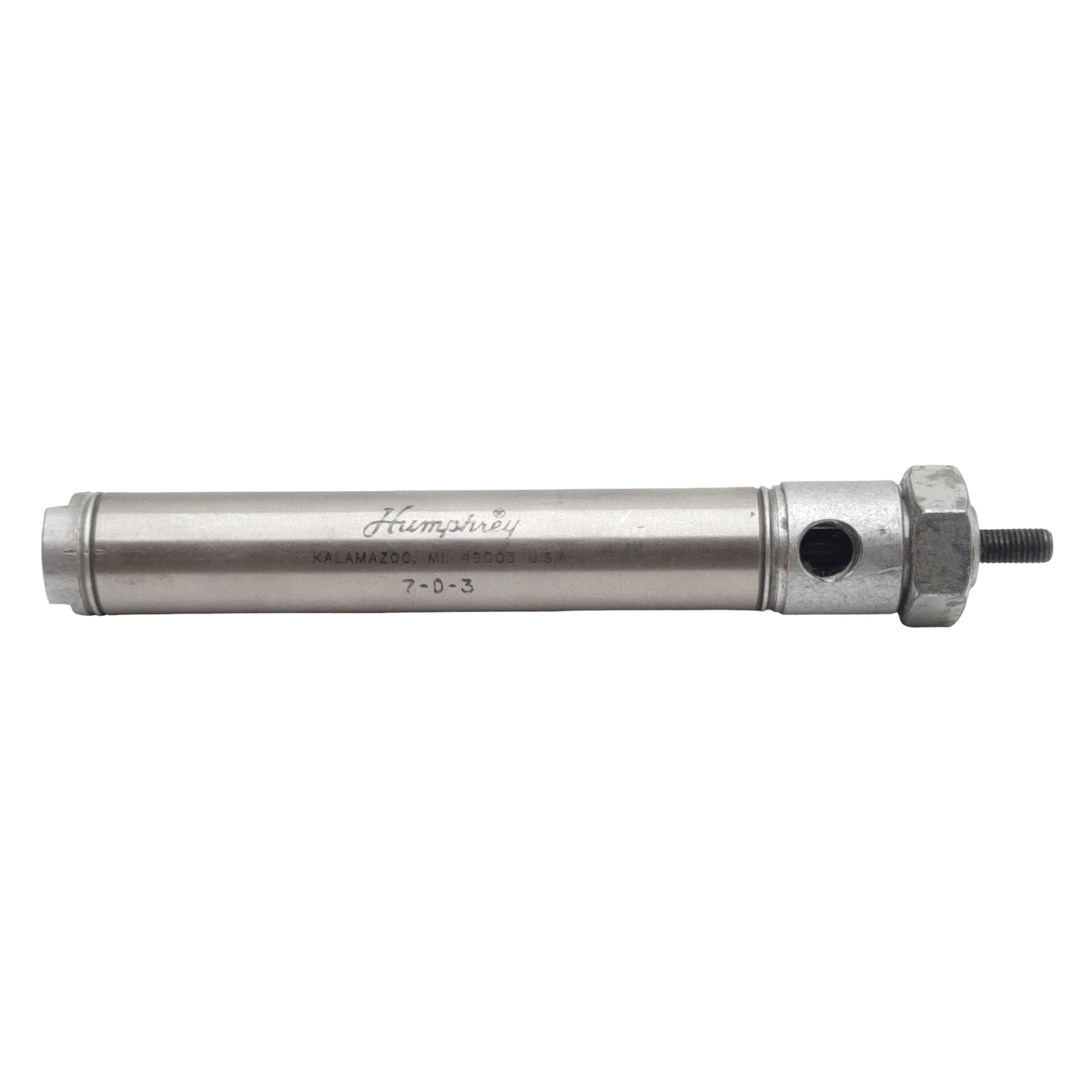 Used Humphrey 7-D-3 Pneumatic Cylinder, ø3/4in Bore, 3in Stroke, 1/8in NPT, 0-200psig