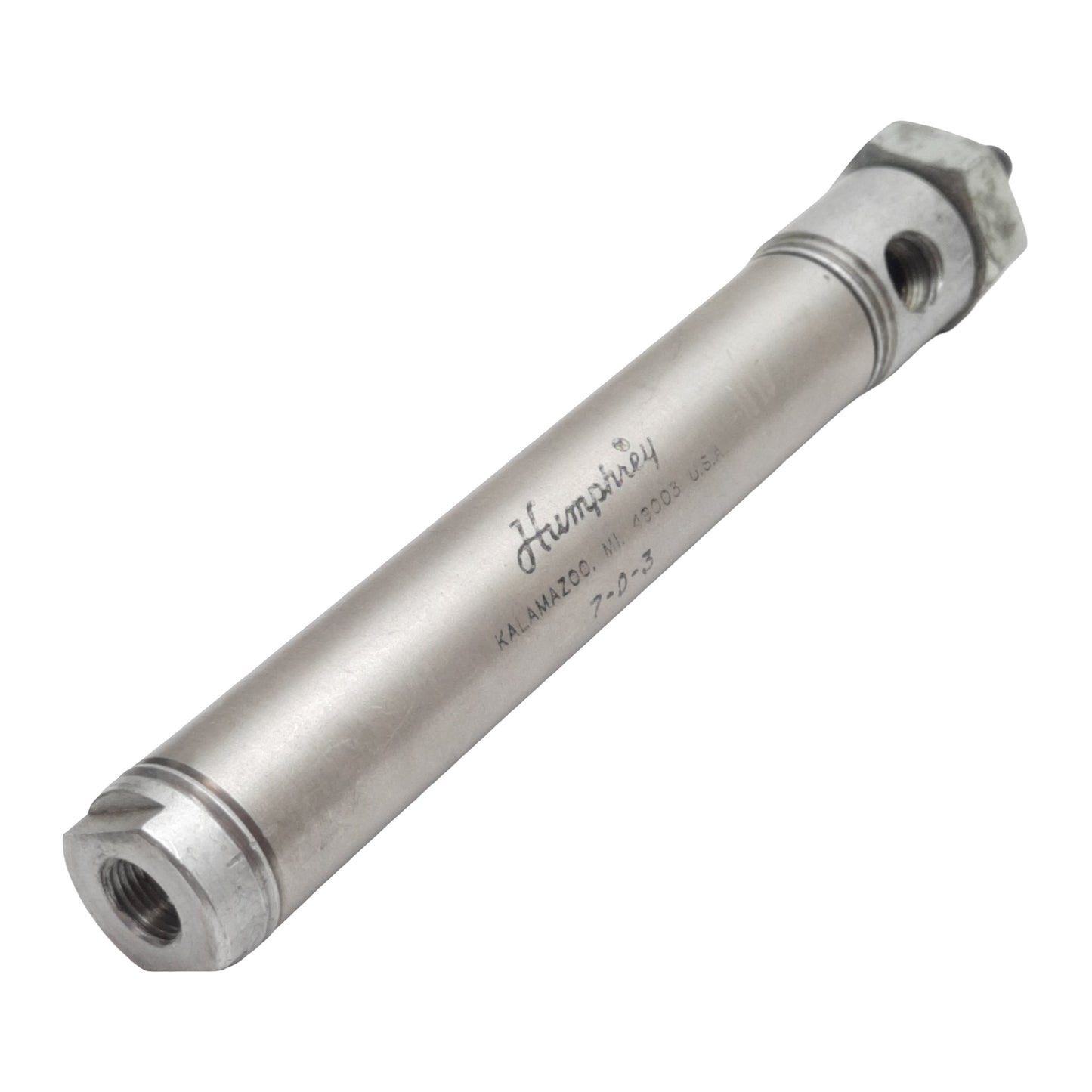 Used Humphrey 7-D-3 Pneumatic Cylinder, ø3/4in Bore, 3in Stroke, 1/8in NPT, 0-200psig