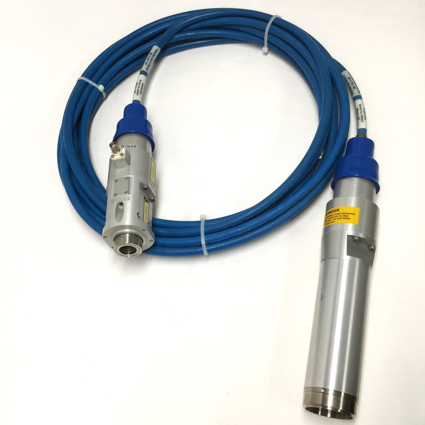 Used GSI Lumonics PA039740X Luminator Fiber Light Guide 600µm Core w/Attachments, 10m