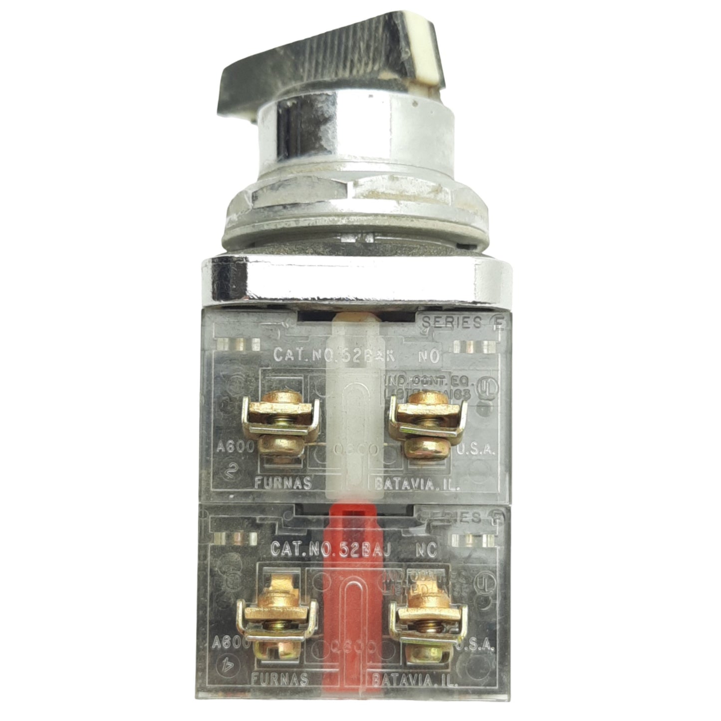 Used Furnas 52SB2AAB 2-Position Maintained Selector Switch ø30mm, 1NO + 1NC
