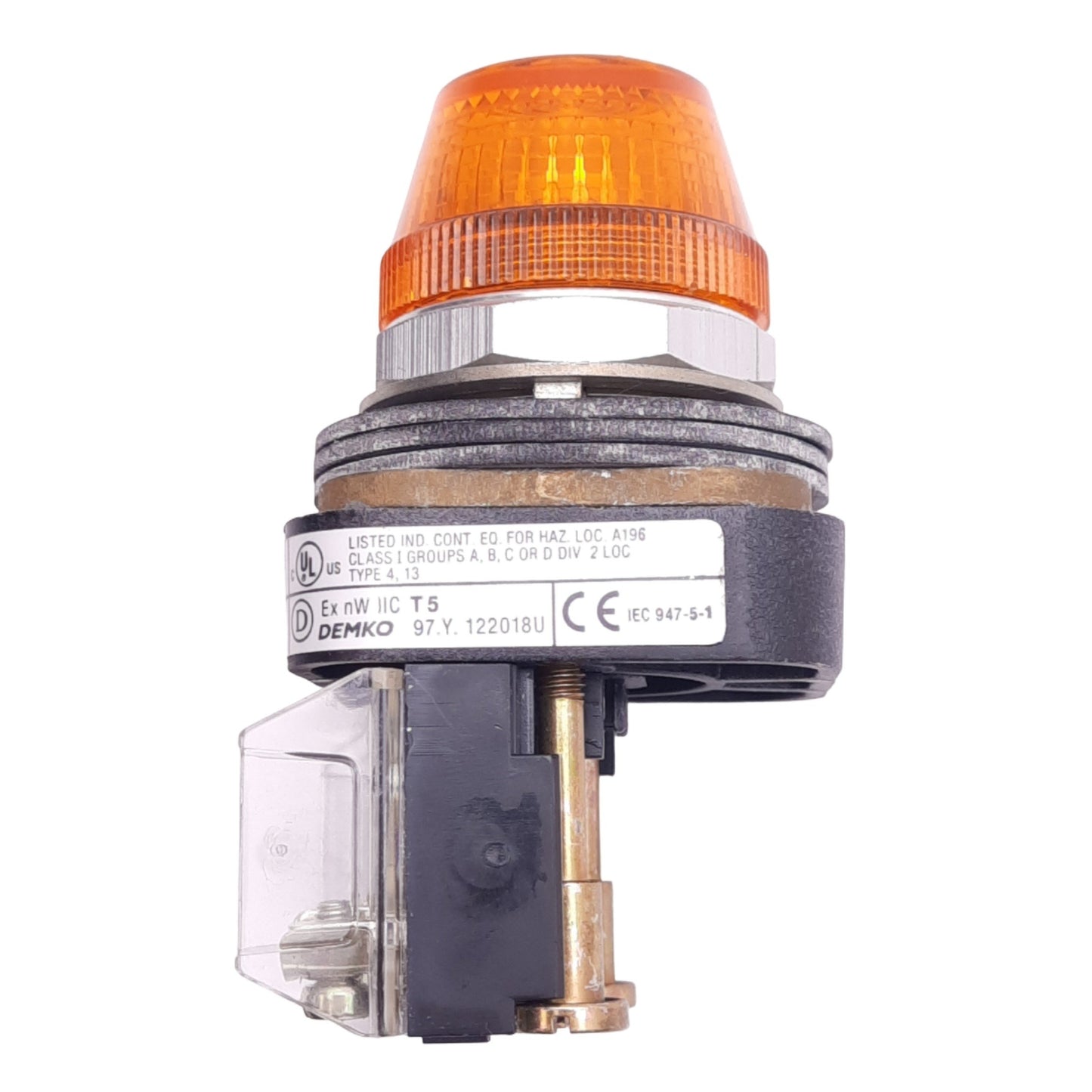 New – Open box Allen Bradley 800T-Q24A Amber Indicator Pilot Light, ø30mm, 24VAC/DC Lamp