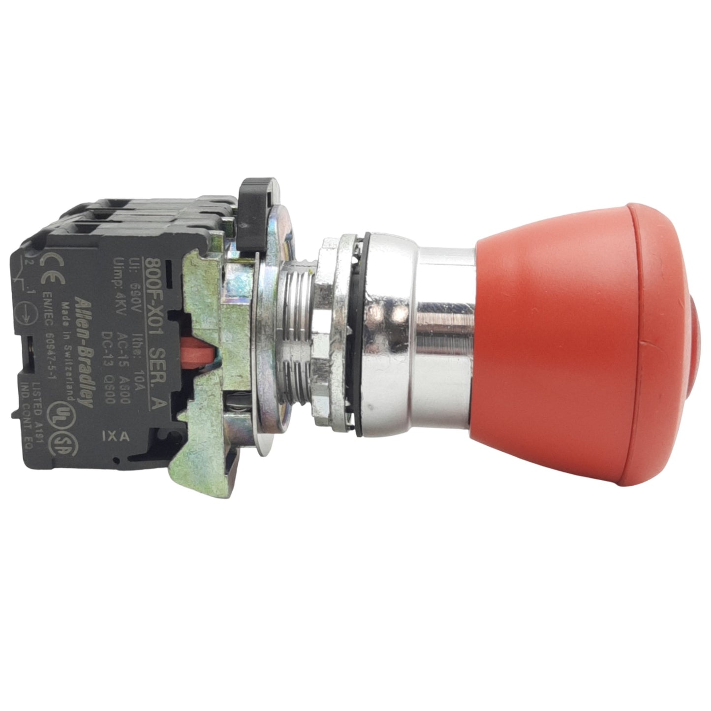 Used Allen Bradley 800FM-LMP44 2-Position Illuminated Push/Pull Button ø22mm, 1NO+1NC