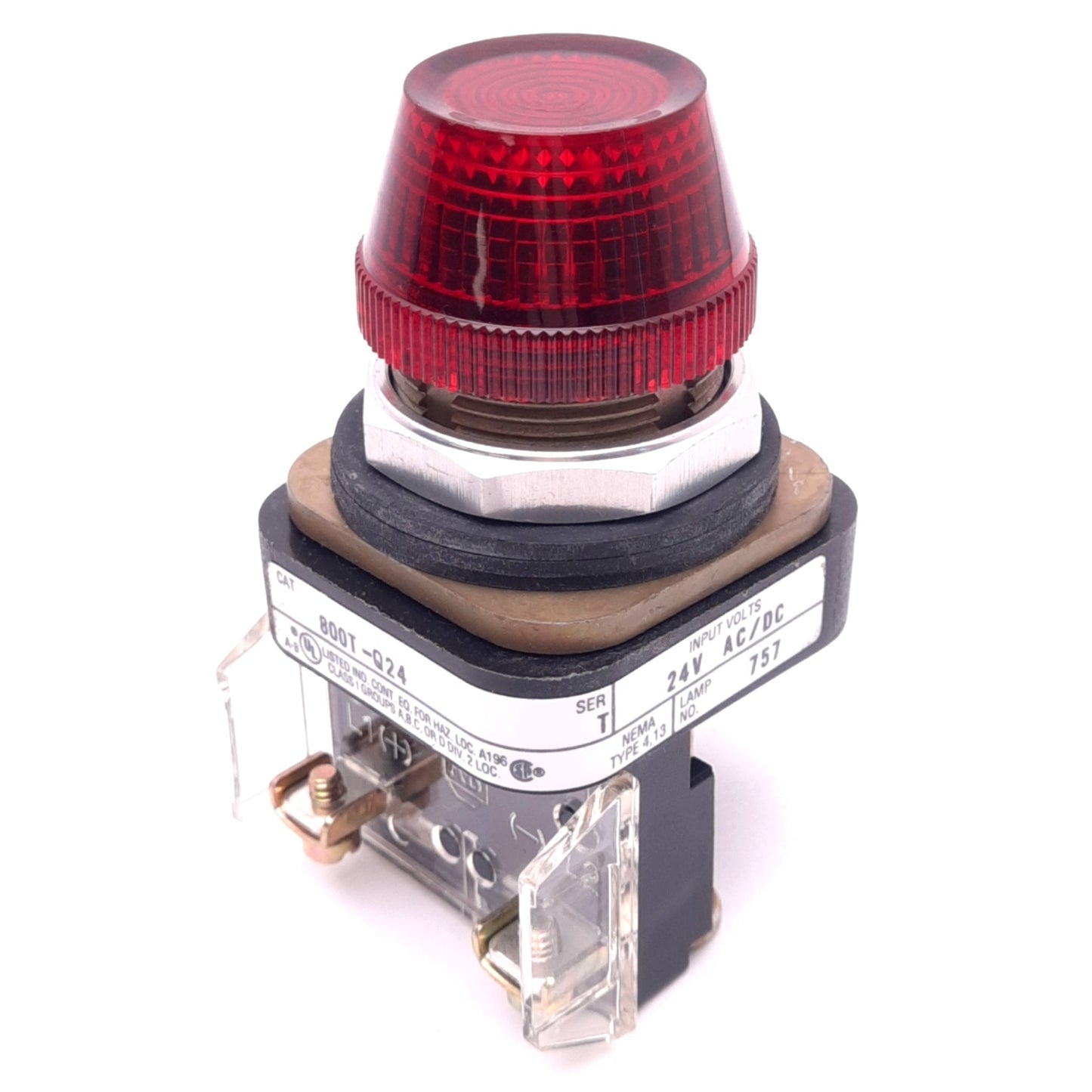 New – Open box Allen Bradley 800T-Q24R Red Indicator Pilot Light, 30mm, 24VAC/DC Lamp