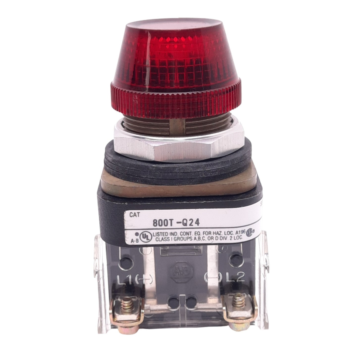New – Open box Allen Bradley 800T-Q24R Red Indicator Pilot Light, 30mm, 24VAC/DC Lamp