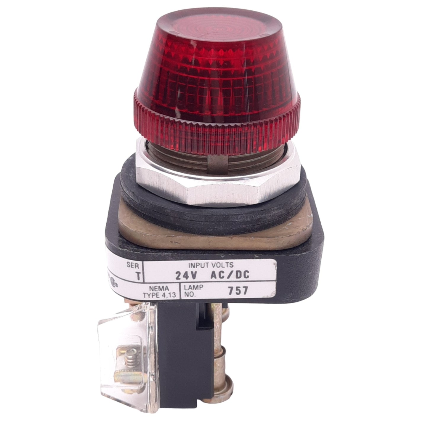 New – Open box Allen Bradley 800T-Q24R Red Indicator Pilot Light, 30mm, 24VAC/DC Lamp