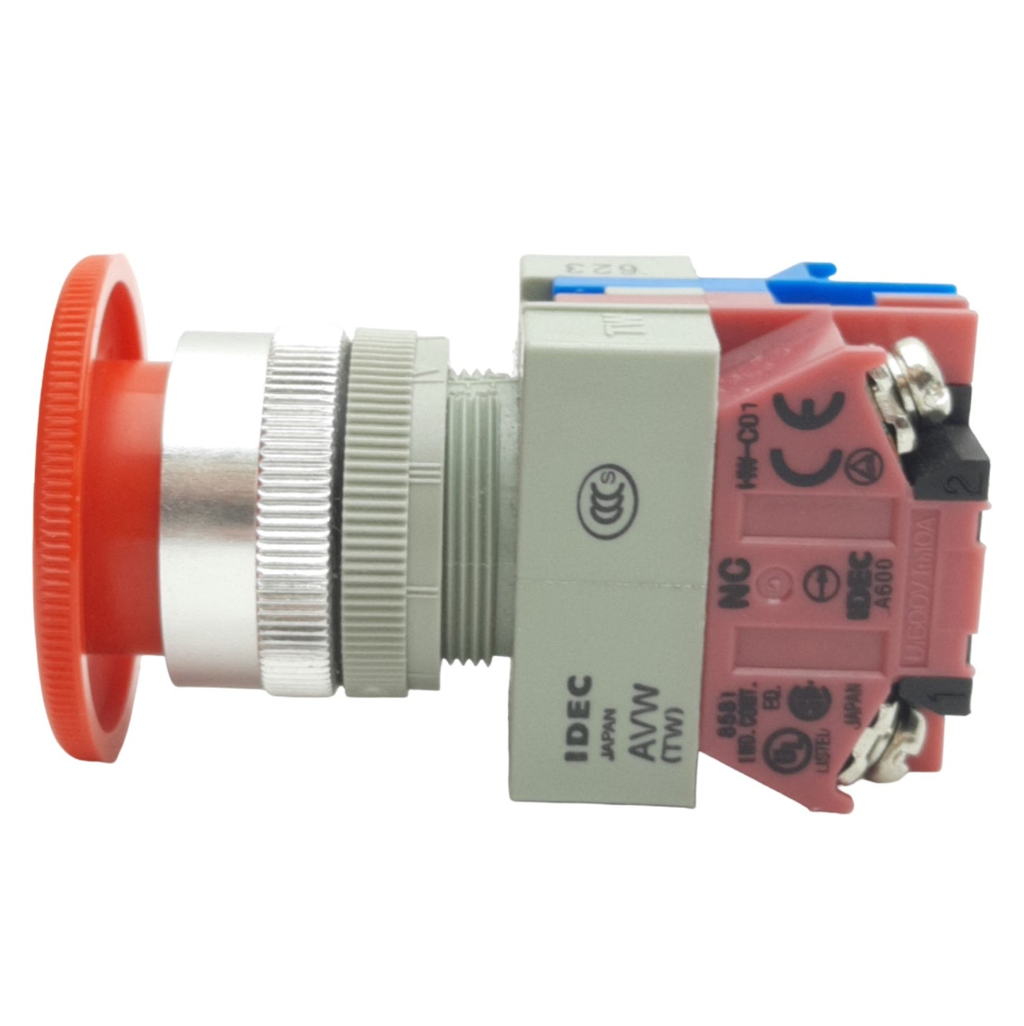 Used IDEC HW1B-V4F11-R Red Maintained Pushlock Turn Reset Button, ø22mm, 1NC+1NO