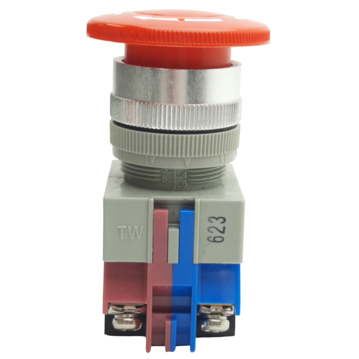 Used IDEC HW1B-V4F11-R Red Maintained Pushlock Turn Reset Button, ø22mm, 1NC+1NO