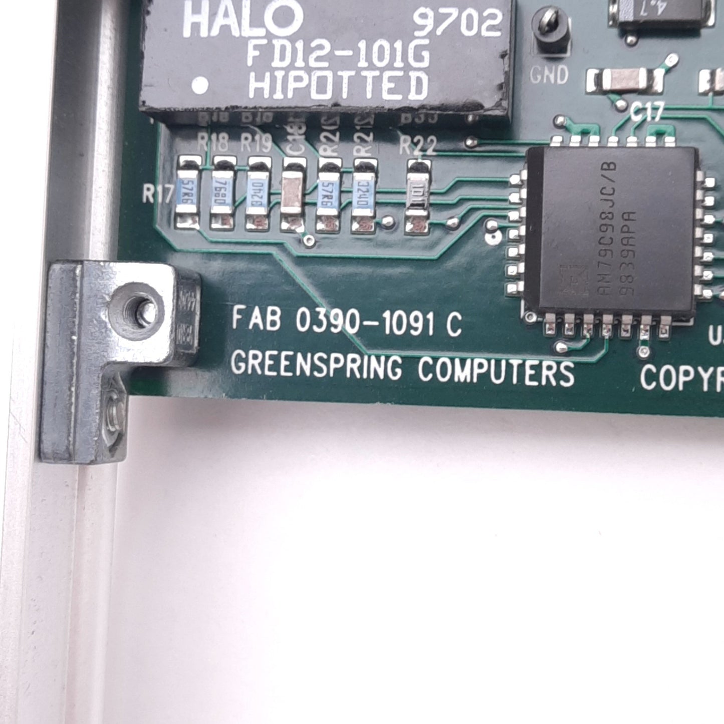 Used Greenspring Computers 0390-1091C Network Module for MVME Communication, RJ45