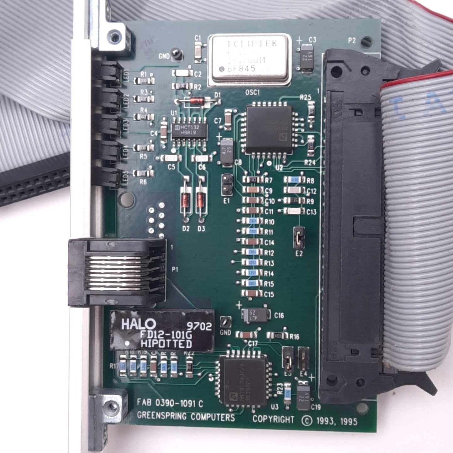 Used Greenspring Computers 0390-1091C Network Module for MVME Communication, RJ45