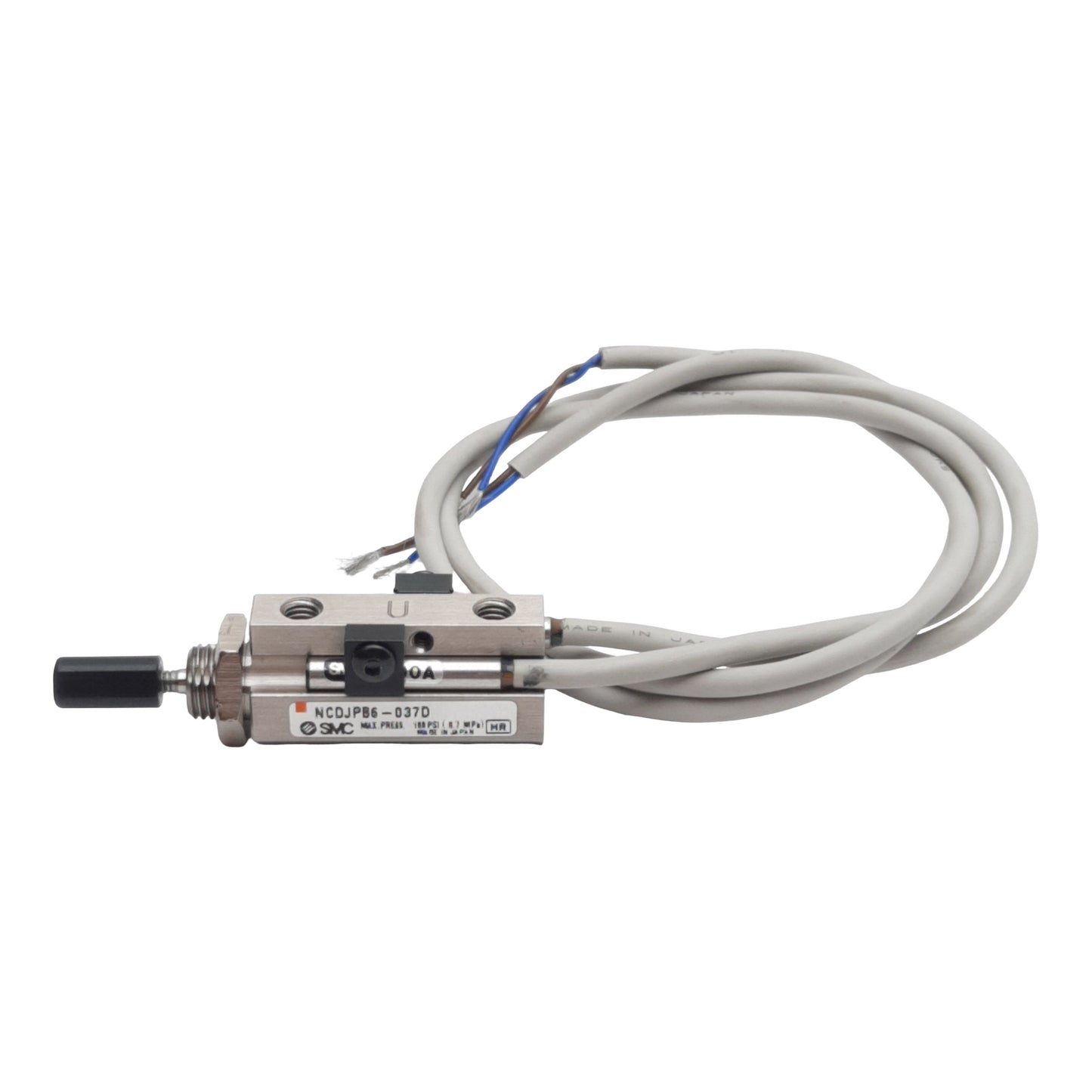 New SMC NCDJPB6-037D-90A Pneumatic Cylinder, ø1/4" Bore, 3/8" Stroke, w/ Auto Switch