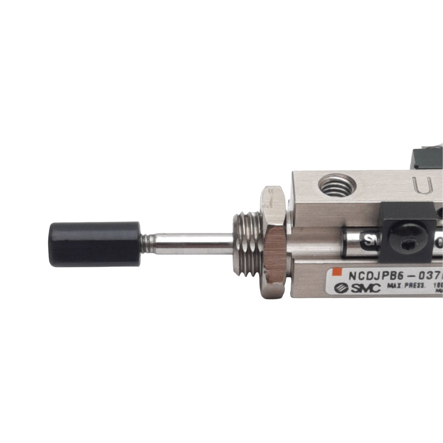 New SMC NCDJPB6-037D-90A Pneumatic Cylinder, ø1/4" Bore, 3/8" Stroke, w/ Auto Switch