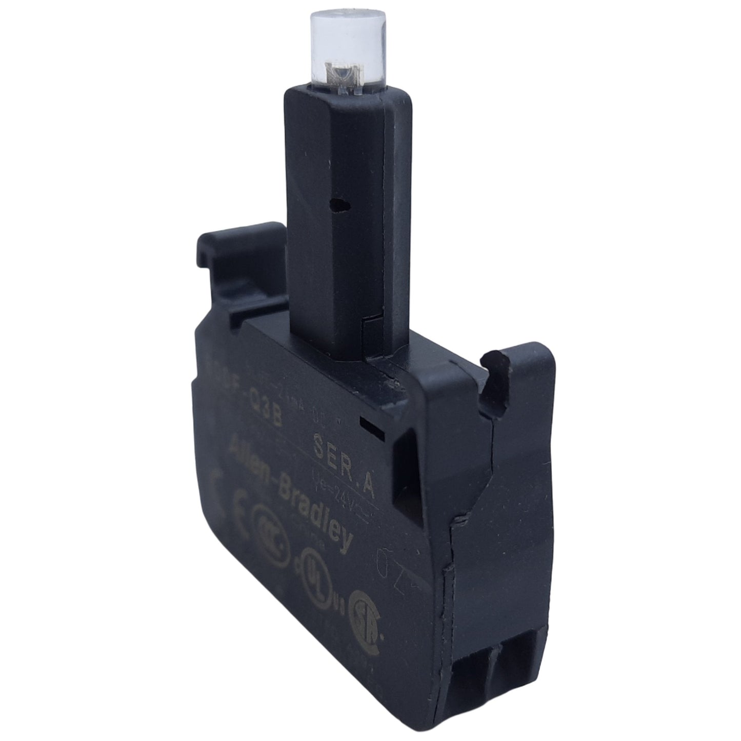 Used Allen Bradley 800F-Q3B Push Button LED Module, 22mm, Blue 24mA, 24V AC/DC