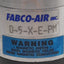 Used Fabco-Air D-5-X-E-PM Pneumatic Cylinder, ø1/2" Bore, 3/8" Stroke, #10-32, 250psi