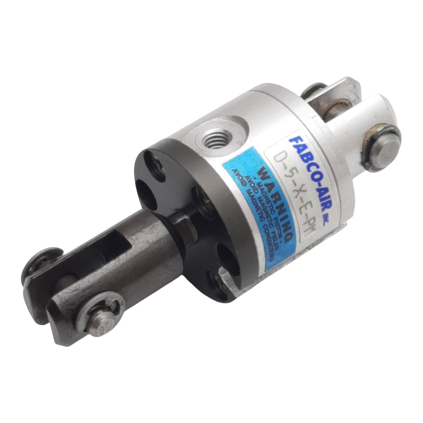 Used Fabco-Air D-5-X-E-PM Pneumatic Cylinder, ø1/2" Bore, 3/8" Stroke, #10-32, 250psi