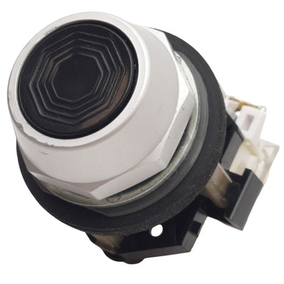 Used EATON HT8AAHA Black Pushbutton Switch, ø30mm, 1 N.O. , 600VAC/DC 12A Max