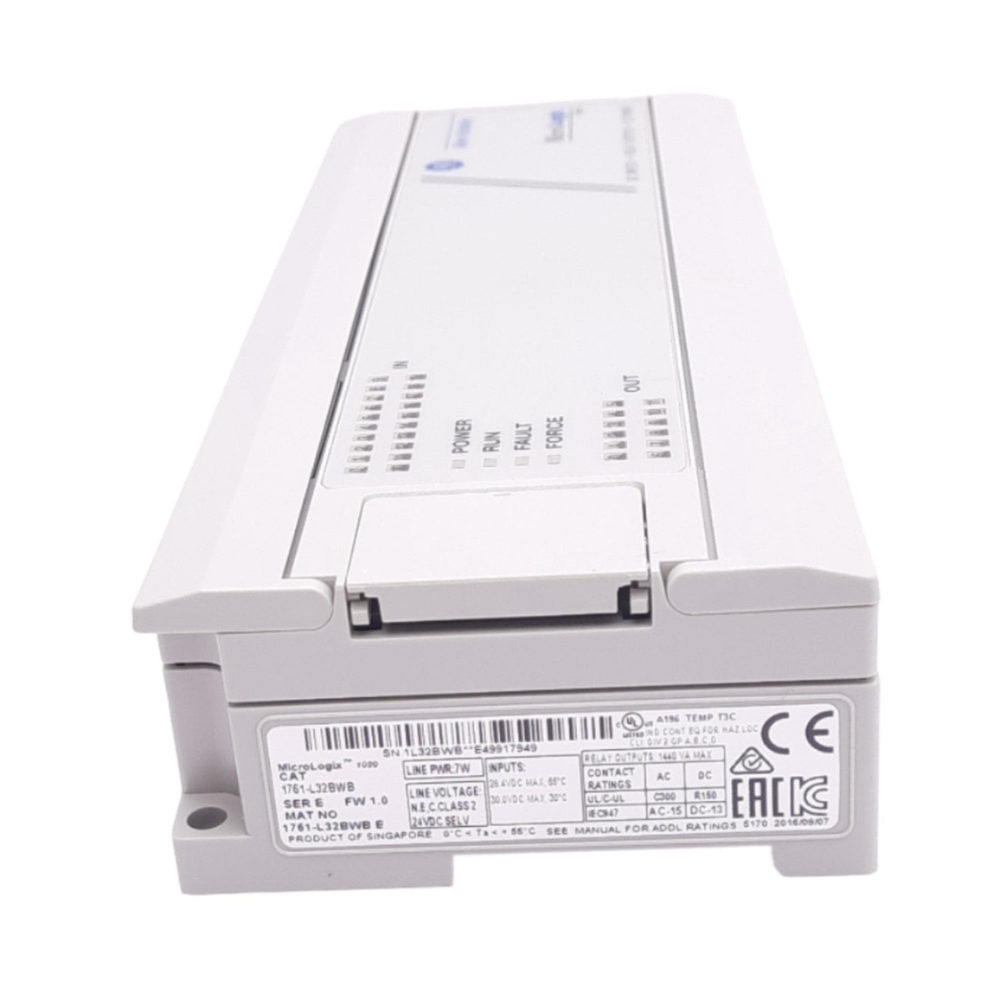 Used Allen Bradley 1761-L32BWB MicroLogix 1000 PLC Controller, 32-Point, 24VDC