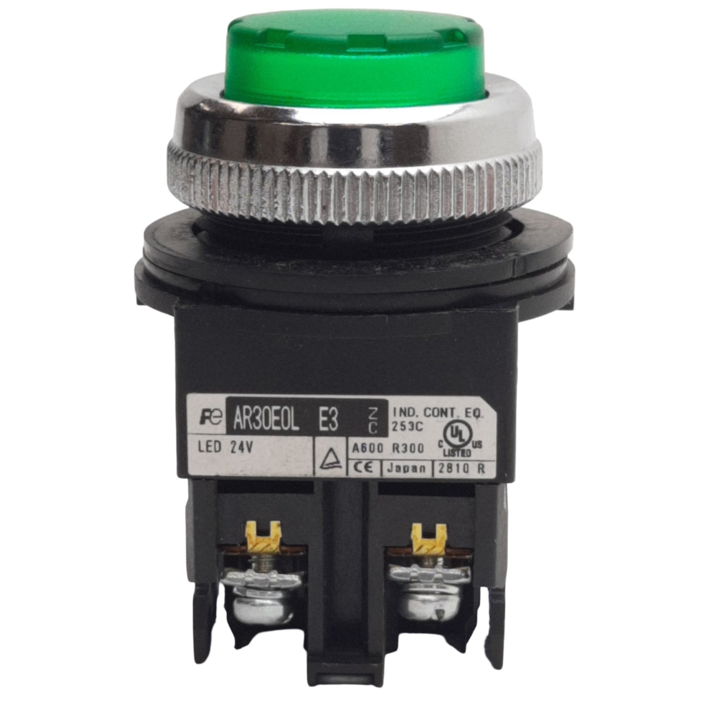 Used Fuji Electric AR30E0L-10L3GZC Green Illuminated Push Button ø30mm, 1NO, 600V 10A