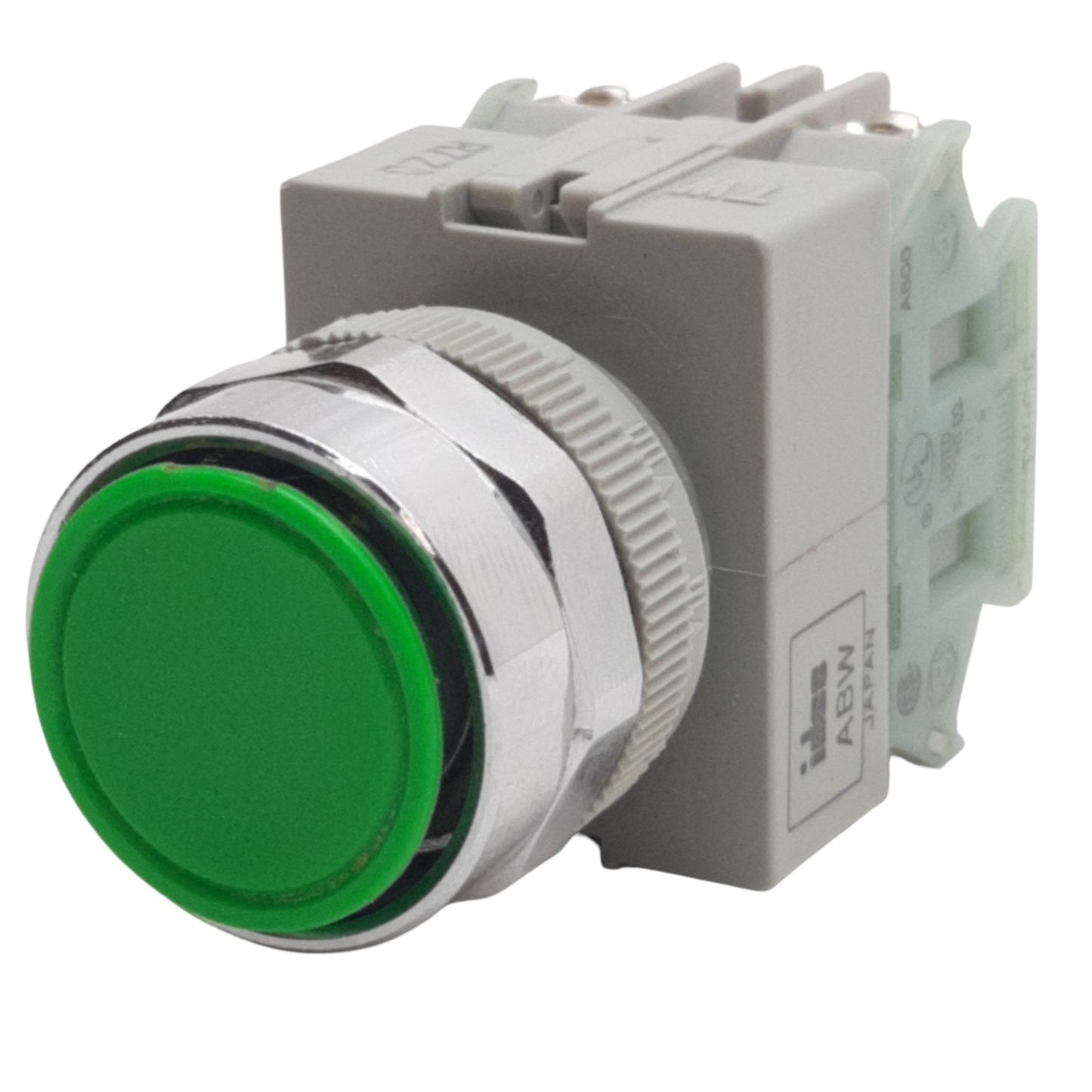 Used IDEC ABW120-G Green Momentary Push Button ø22mm, 2NO Contact, 600VAC/DC 10A Max