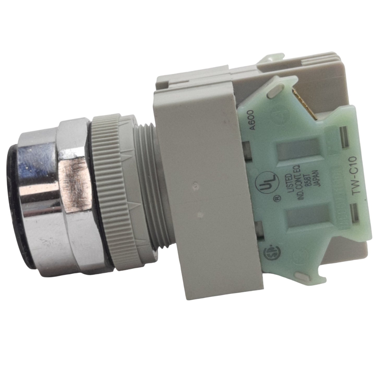 Used IDEC ABW120-B Black Momentary Push Button ø22mm, 2NO Contact, 600VAC/DC 10A Max