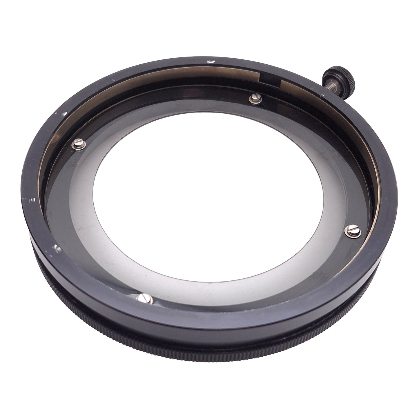 Used Polarizer For Fiber Optic Ring Light Guide, Adjustable, ø99-104mm Mounting