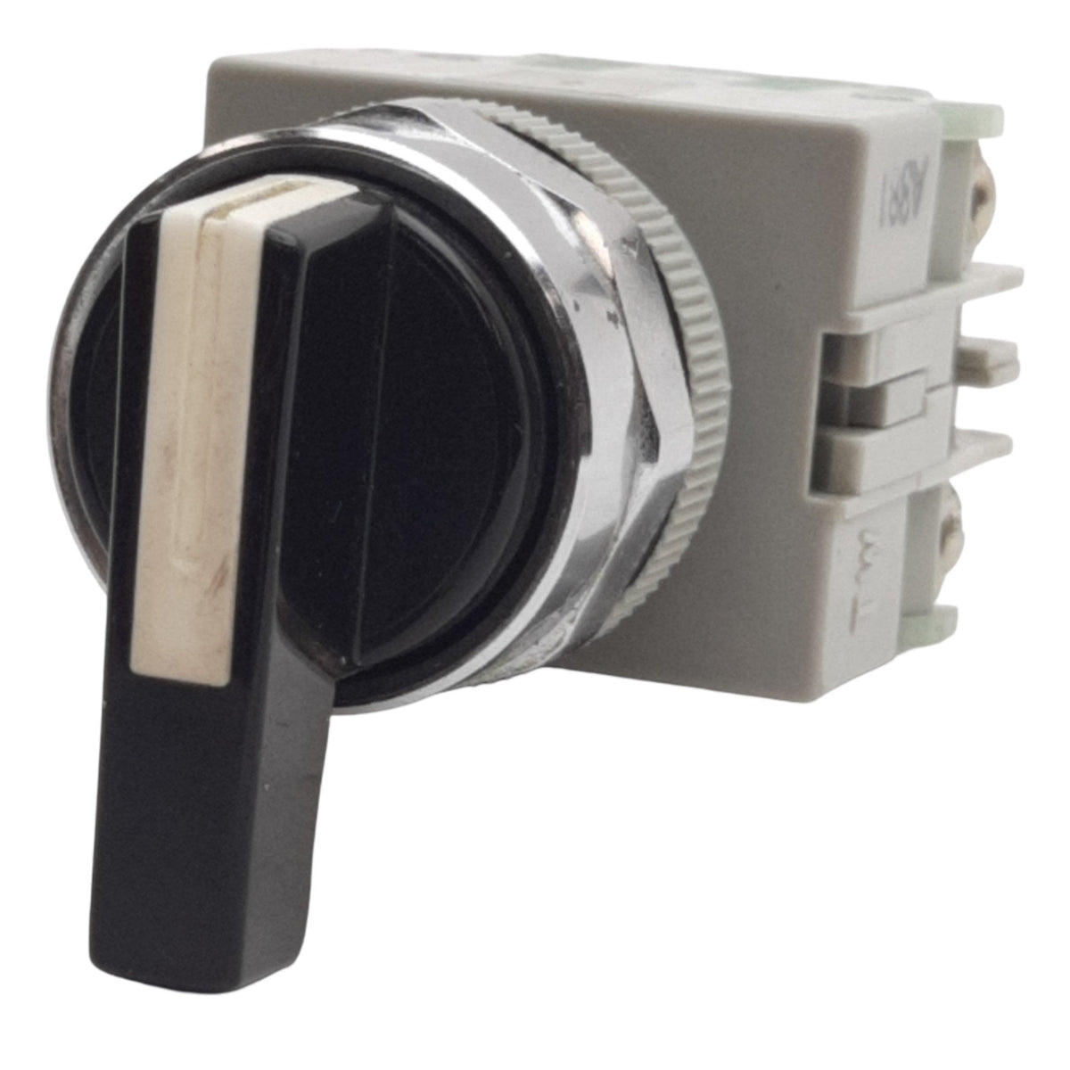 Used IDEC ASW21L20-304 Black 2-Position Maintained Selector Switch ø22mm, 2NO