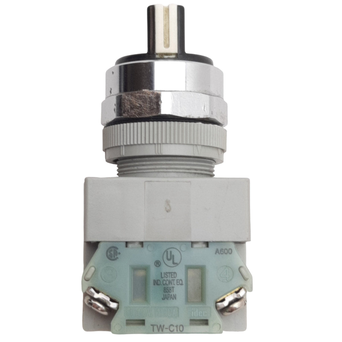 Used IDEC ASW21L20-304 Black 2-Position Maintained Selector Switch ø22mm, 2NO