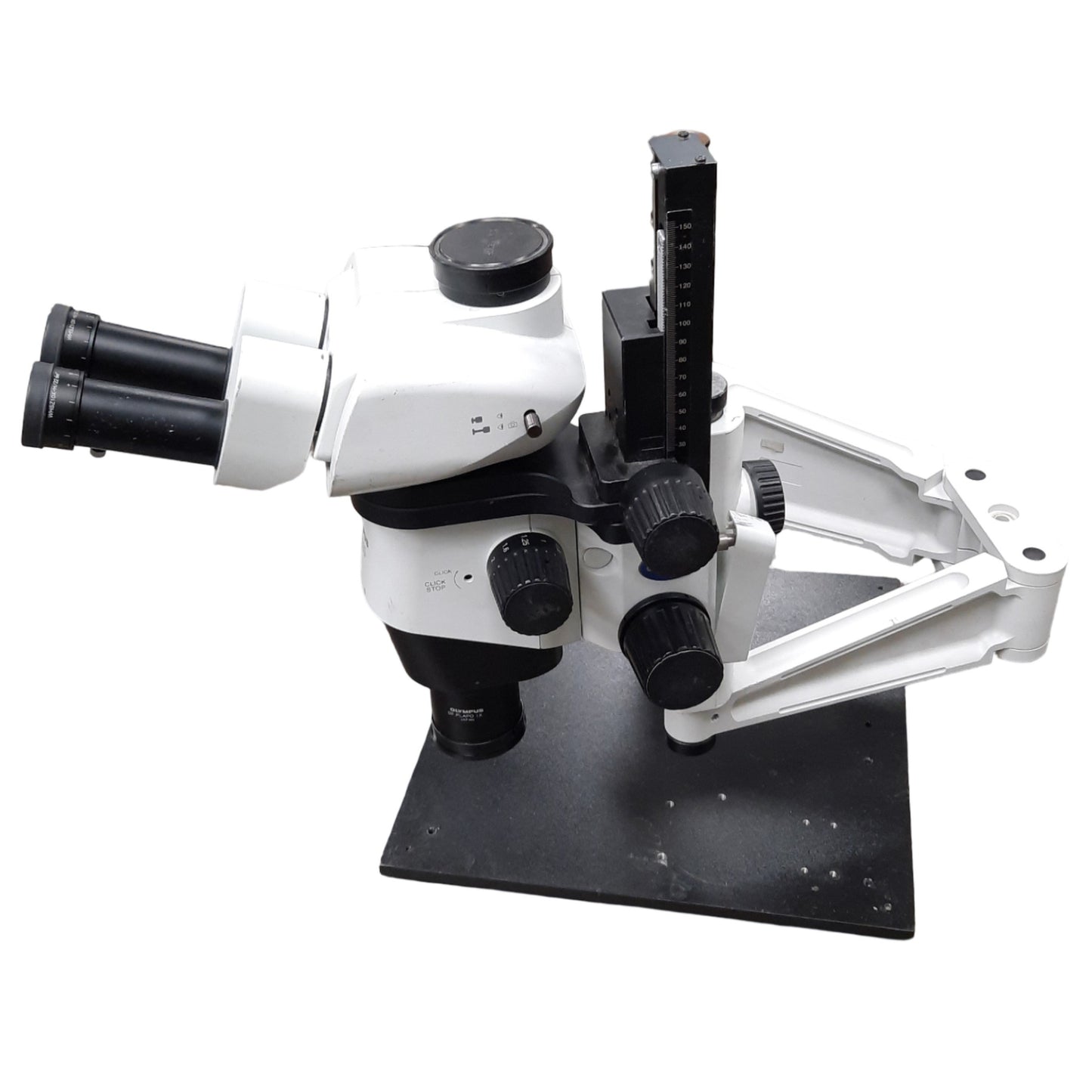 Used Olypmus SZX-10 Stereo Microscope With DFPLAPO1X-4 & EEPA Adjuster, 81mm WD