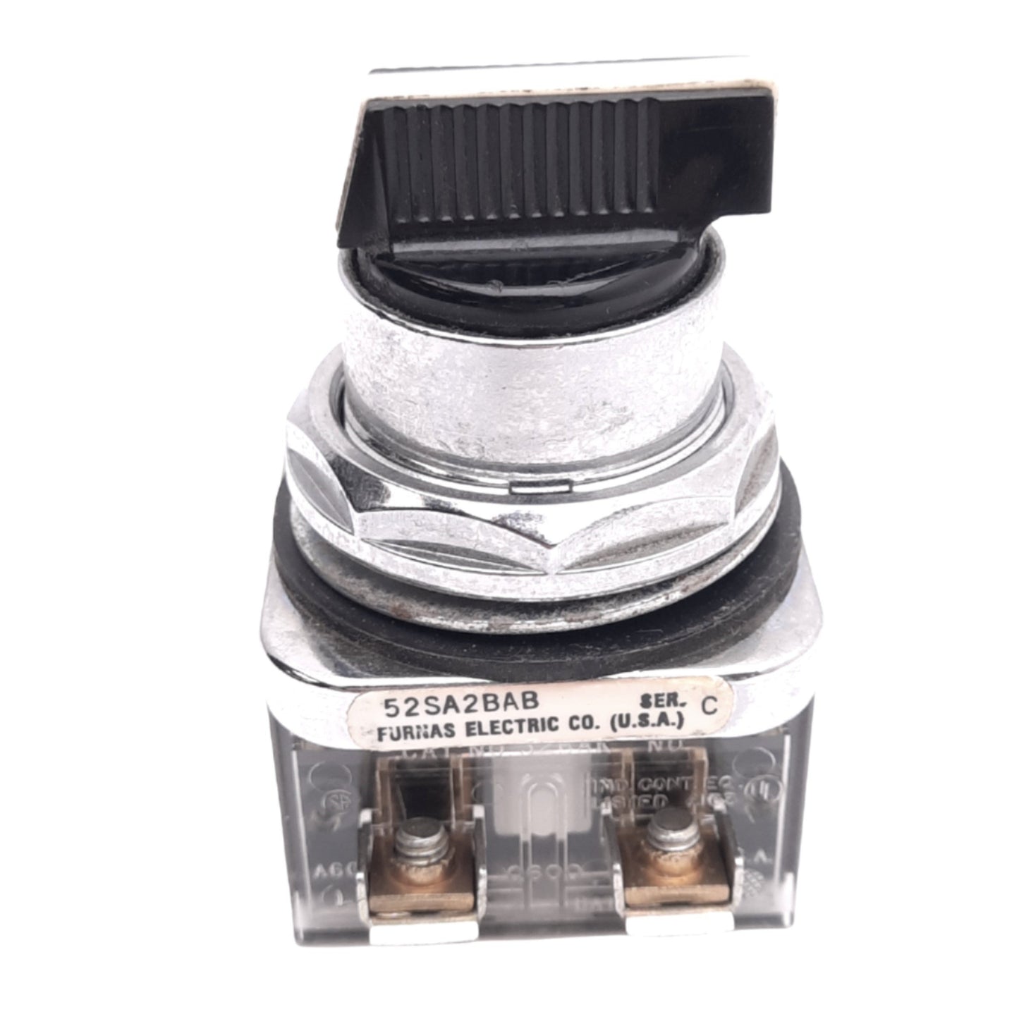 New – Open box Siemens 52SA2BAB Selector Switch, 3-Position Maintained, 30mm, 2NO, 600V 10A Max