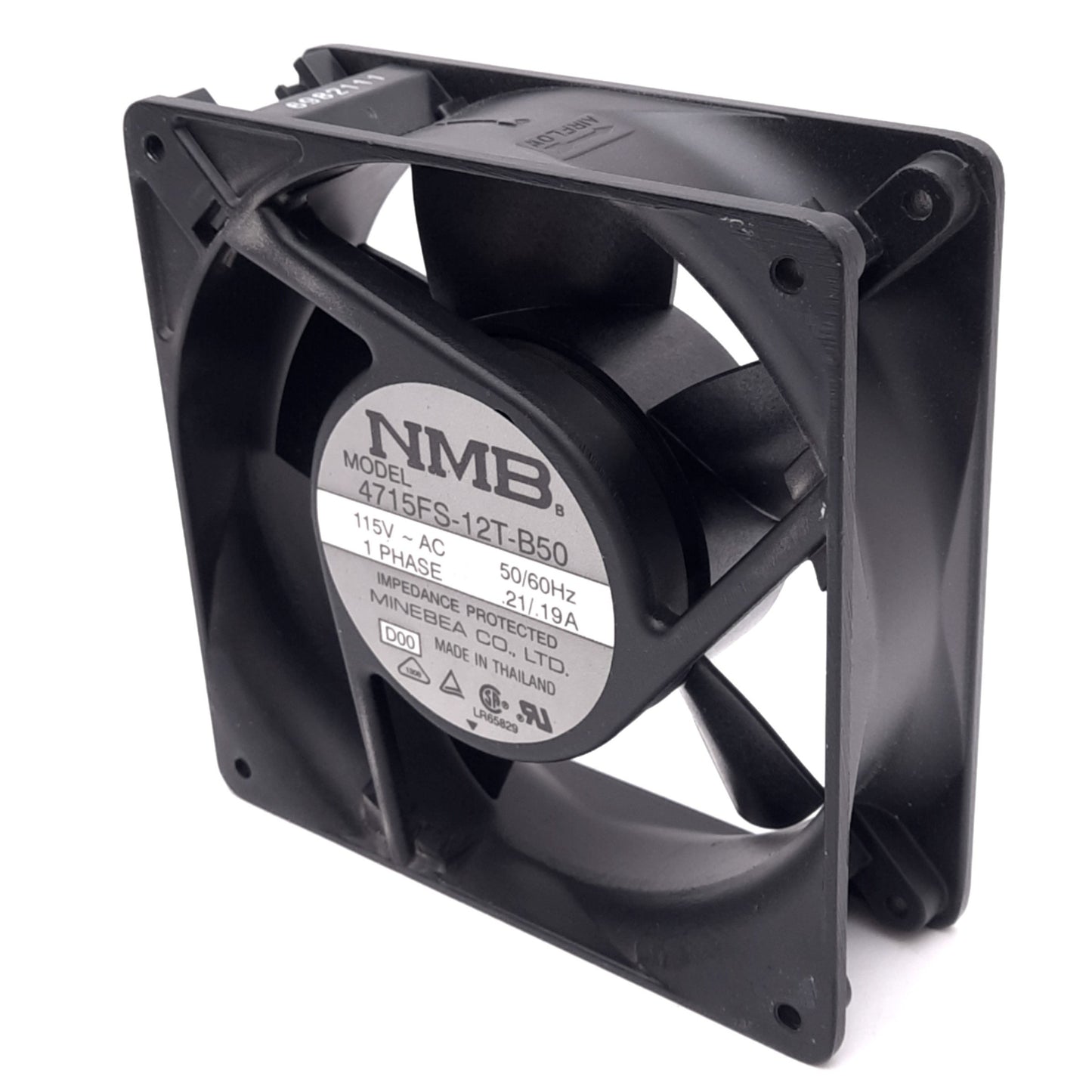 Used NBM 4715FS-12T-B50 AC Axial Cooling Fan, 115VAC, 119x119x38mm, 3100rpm Max
