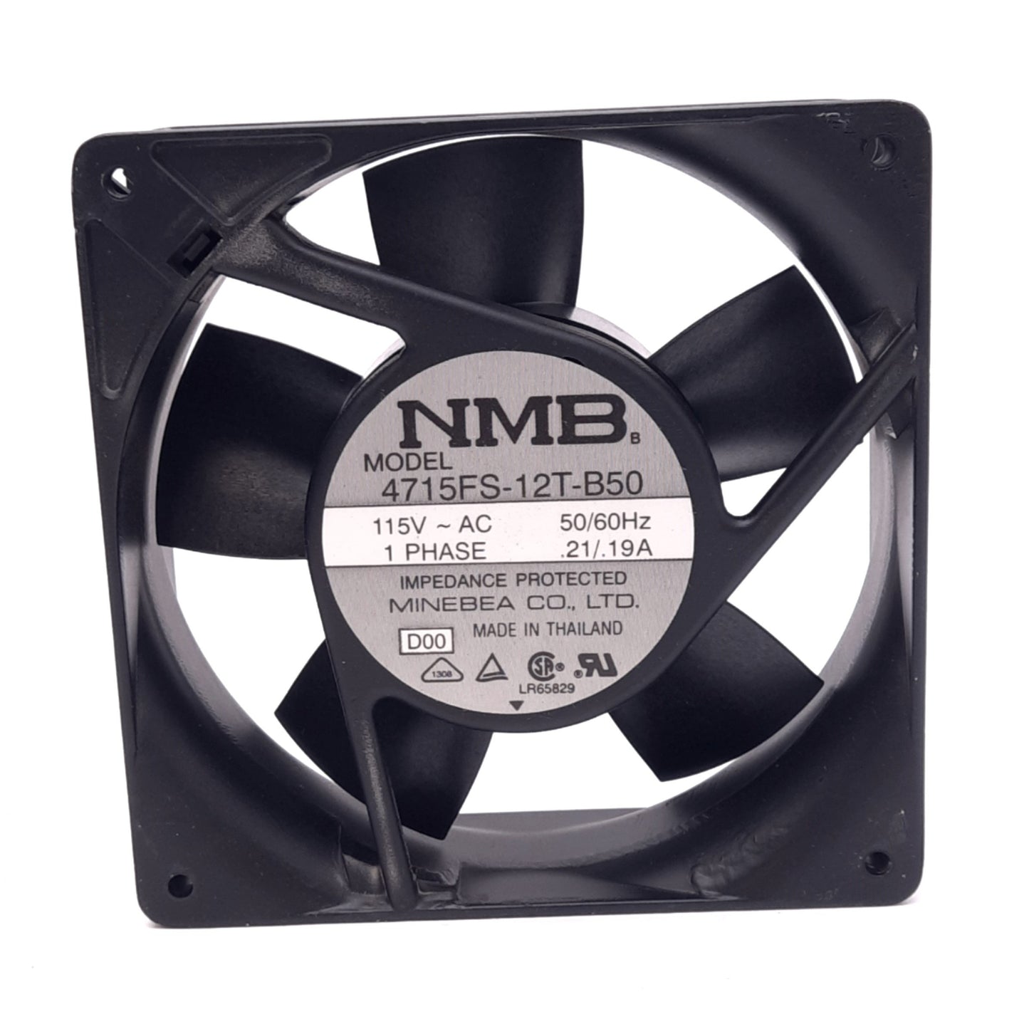 Used NBM 4715FS-12T-B50 AC Axial Cooling Fan, 115VAC, 119x119x38mm, 3100rpm Max