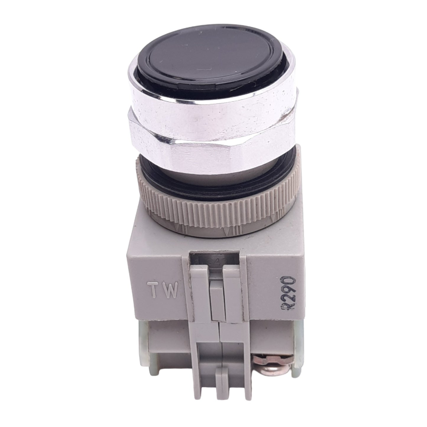 Used IDEC AOW110-B Black Maintained Pushbutton, 2-Position, 22mm, 1NO, 600V 10A Max