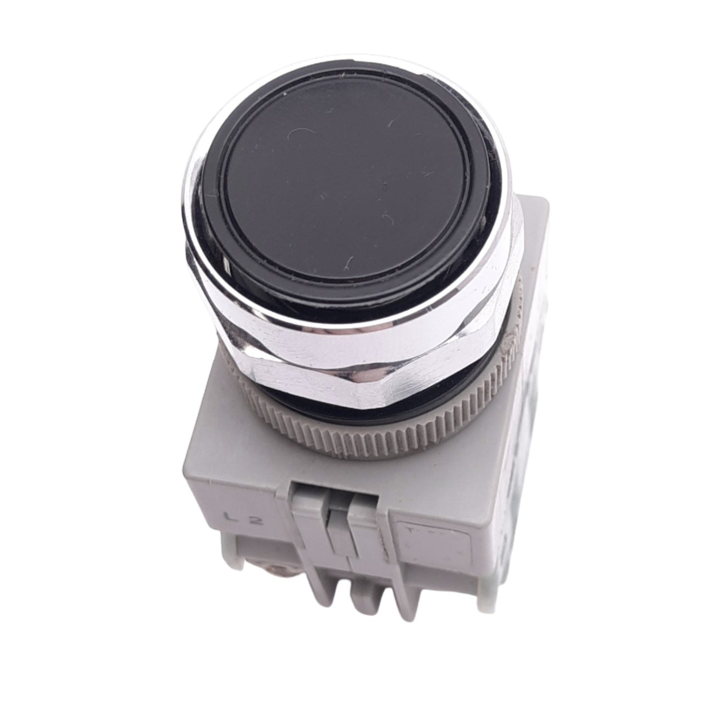 Used IDEC AOW110-B Black Maintained Pushbutton, 2-Position, 22mm, 1NO, 600V 10A Max
